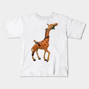 Carousel Animal Giraffe Photo Kids T-Shirt